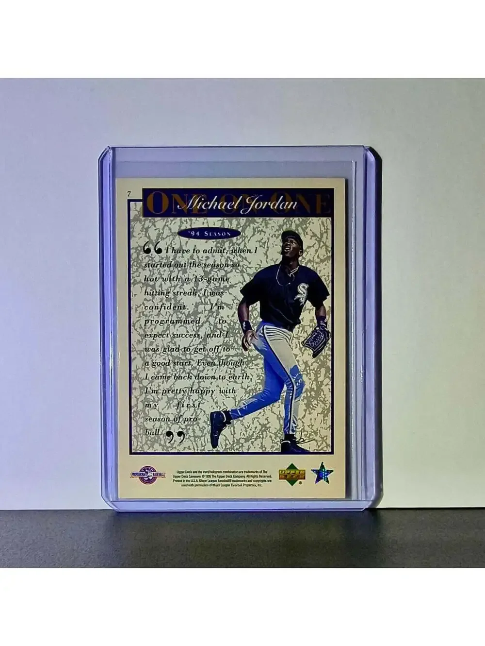 Michael Jordan 1995 Upper Deck Minors One on One #7 Card Chicago Bulls